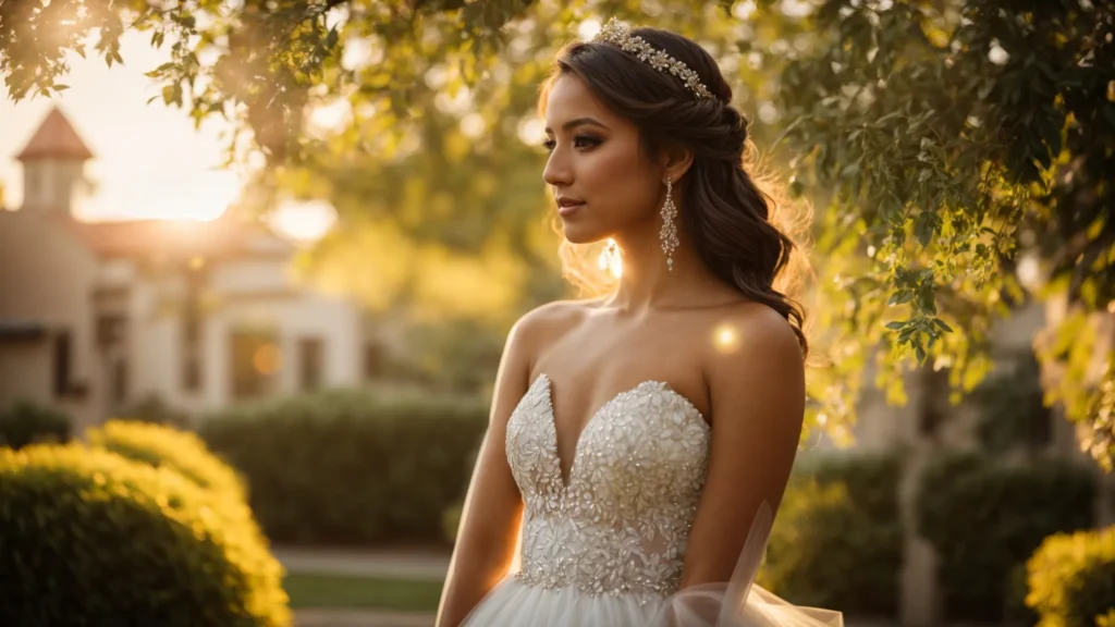 a radiant bride, bathed in soft golden light, gazes joyfully at a candid moment captured by her photographer, with vivid emotions reflected in her eyes amidst a serene outdoor wedding backdrop. - DAVE SPINK WEDDING PHOTOGRAPHY AND FILMS - DAVE SPINK WEDDING PHOTOGRAPHY AND FILMS