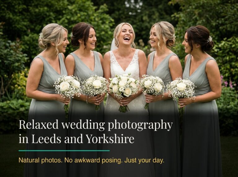 Relaxed Wedding Photography in Leeds & Yorkshire: Natural Photos Without the Awkward Posing